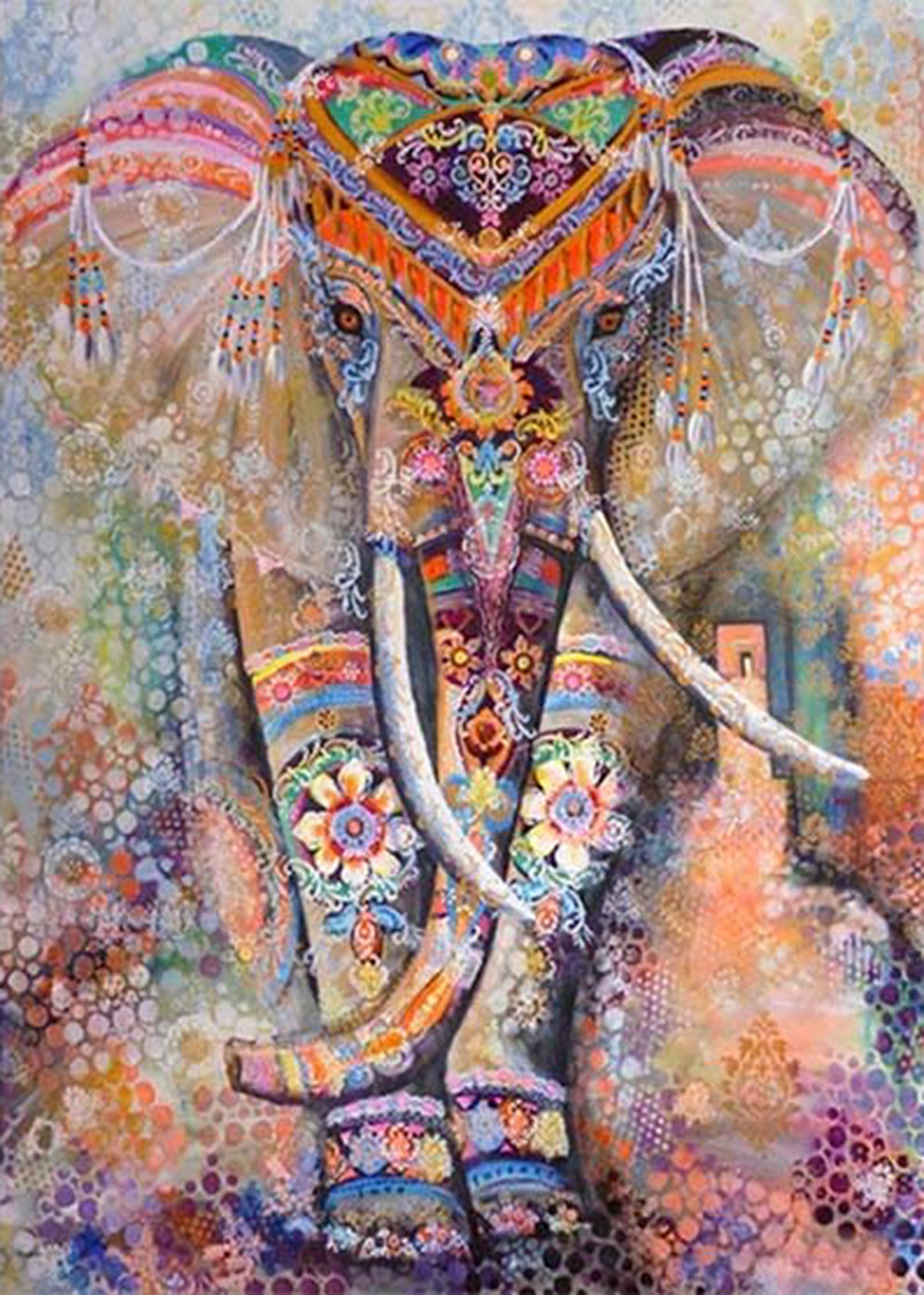 factor moeilijk Massage Diamond painting olifant mandala